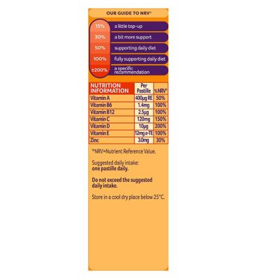 Bassetts Orange Flavour 3-11 Immune Support Vitamin Gummies 30 Pack