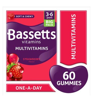 Bassetts Multivitamins Strawberry Flavour 3-6 Years 60 Pack