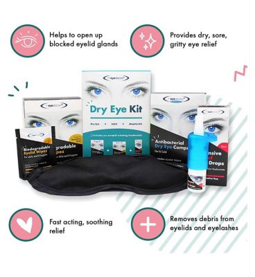 The Eye Doctor® Dry Eye Kit - Eye Mask, Eyelid Wipes & Eye Drops