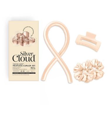 Silver Cloud Caramel Heatless Curler Set