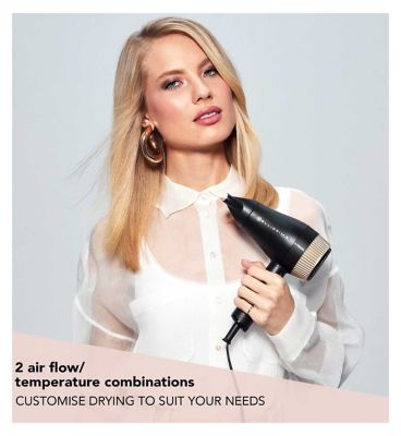 Bellissima Italia Foldable Hair Dryer with Beauty Bag and Nozzle