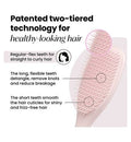 Tangle Teezer The Ultimate Detangler Plant Marshmallow Pink Straight to Curly