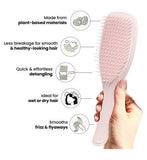 Tangle Teezer The Ultimate Detangler Plant Marshmallow Pink Straight to Curly