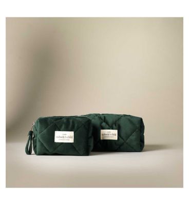 Nobody's Child Goddess Washbag (100% Recycled Velvet Green Large Washbag)