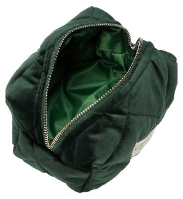 Nobody's Child Goddess Washbag (100% Recycled Velvet Green Large Washbag)