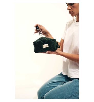 Nobody's Child Goddess Washbag (100% Recycled Velvet Green Large Washbag)