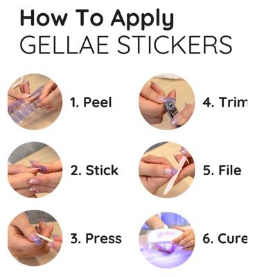 Gellae Gel Nail Sticker Aqua Pink Pearlescent