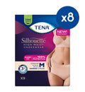 Tena Silhouette Pants Plus Medium High Waist Cream 9s 8 Pack Bundle