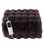 Dreamland Hygge Days Faux Fur Intelliheat Electric Throw Dark Grey 160 x 120cm