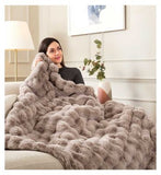 Dreamland Hygge Days Faux Fur Intelliheat Electric Throw Mocha 160 x 120cm