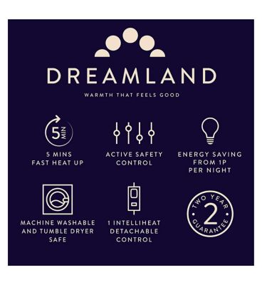 Dreamland Love Mornings All Season Heated Cotton Duvet Double Dal Control 200 x 200cm