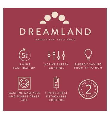 Dreamland Indulgent Days XL Electric Throw Geometric Grey 140 x 180cm