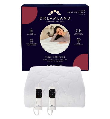 Dreamland Pure Comfort Pure Bamboo Electric Underblanket - King Dual Control 200 x 150cm
