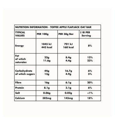 Bio&Me Toffee Apple Gut-Loving Oat Bars 3 x 38g