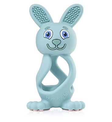 Bobbie Bunny Baby Teether Toy Eucalyptus Green | Twist & Bounce Teething Toy