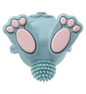 Bobbie Bunny Baby Teether Toy Eucalyptus Green | Twist & Bounce Teething Toy