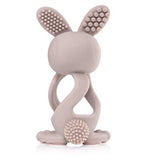 Bobbie Bunny Baby Teether Toy Cappuccino Grey | Twist & Bounce Teething Toy