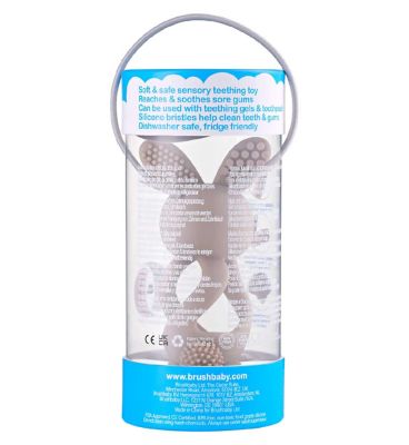 Bobbie Bunny Baby Teether Toy Cappuccino Grey | Twist & Bounce Teething Toy