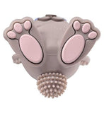 Bobbie Bunny Baby Teether Toy Cappuccino Grey | Twist & Bounce Teething Toy