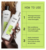Nioxin Scalp + Hair Thickening System 2 for Natural Hair with Progressed Thinning, Trial Kit