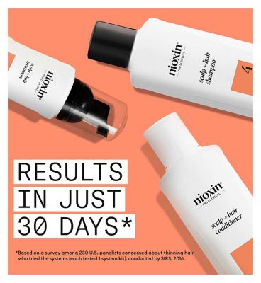 Nioxin Scalp and Hair Thickening System 4 for Coloured, dry and damaged hair Treated Hair with Progressed Thinning, Trial Kit