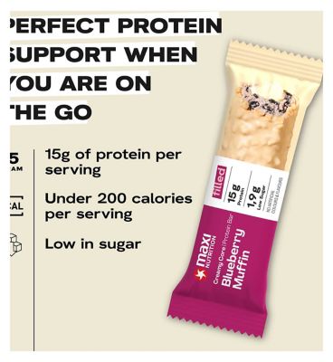 Maxi Nutrition Creamy Core Blueberry Muffin Protein Bar 45G x 12 Bundle