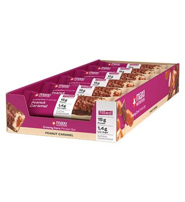 Maxi Nutrition Creamy Core Peanut Caramel Protein Bar 45G x 12 Bundle