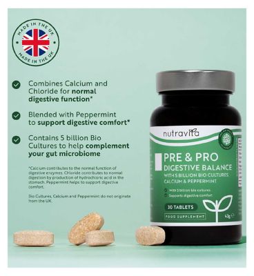 Nutravita Digestive Health & Gut Supplement – 30 Capsules