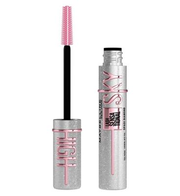 Maybelline Mascara Lash Sensational Glitter Sky High Volumizing & Thickening Eyelash Lengthening, Top Coat, Space Diamond