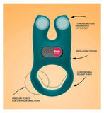 Fun Factory NOS Lovering Deep Sea Blue Vibrating Cock Ring