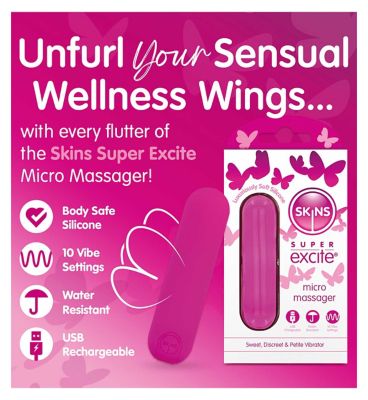 Skins Super Excite Rechargeable Pink Bullet