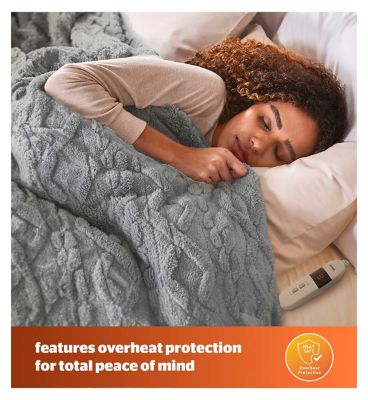 Silentnight Luxury Super Cosy 9-Heat Setting Heated Throw - Charcoal