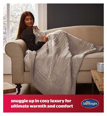 Silentnight Comfort Control Heated Throw - 9 Heat Settings - Natural