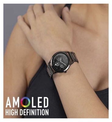 Reflex Active Series 31 Black Stainless Steel Strap Amoled Smart Calling Watch