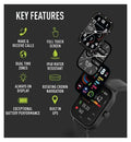 Reflex Active Series 44 Black Silicone Amoled GPS Sports Smart Calling Watch