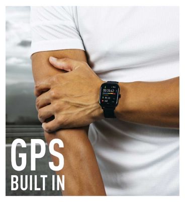 Reflex Active Series 44 Black Silicone Amoled GPS Sports Smart Calling Watch