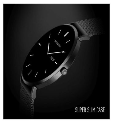 Reflex Active Series 42 Black Mesh and Grey Silicone Strap Amoled Ultra Slim Smart Calling Watch Set