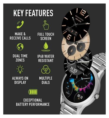 Reflex Active Series 31  Stainless Steel Bracelet Amoled Smart Calling Watch