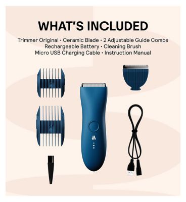 MERIDIAN Trimmer Original - Ocean, Electric Body Hair, Pubic Hair & Bikini Trimmer for Men & Women
