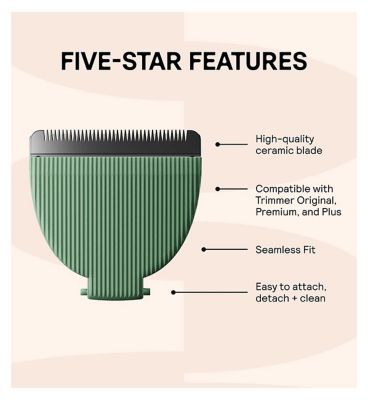 MERIDIAN Body Hair Trimmer Signature Ceramic Blade, Single Replacement Blade, Sage