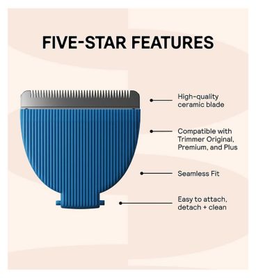 MERIDIAN Body Hair Trimmer Signature Ceramic Blade, Single Replacement Blade, Ocean