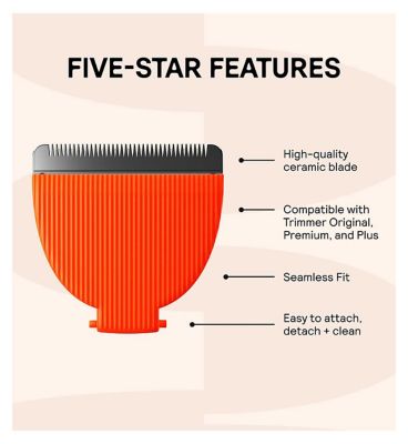 MERIDIAN Body Hair Trimmer Signature Ceramic Blade, Single Replacement Blade, Blaze