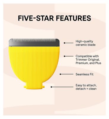 MERIDIAN Body Hair Trimmer Signature Ceramic Blade, Single Replacement Blade, Solar