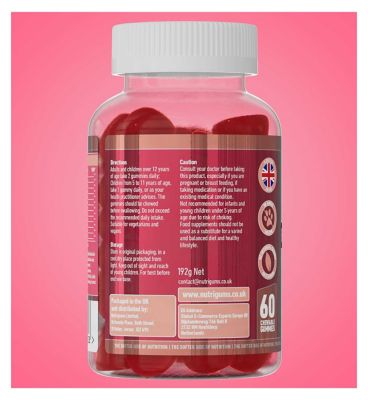 Nutrigums Vegan Bio-Cultures Microbiome Gummies 60s