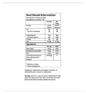 Spacegoods Lions Mane Mushroom Moon Chews 60s