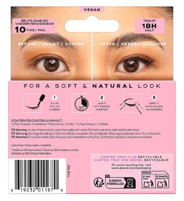 Eylure Half Lash No.5 False Lashes Pair and Lash Adhesive 1ml