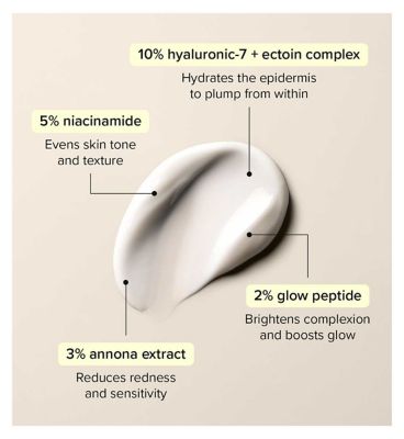 Skin + Me Hydration + Glow Serum, for Sensitive Skin, with Hyaluronic-7 and Annona Extract 12ml