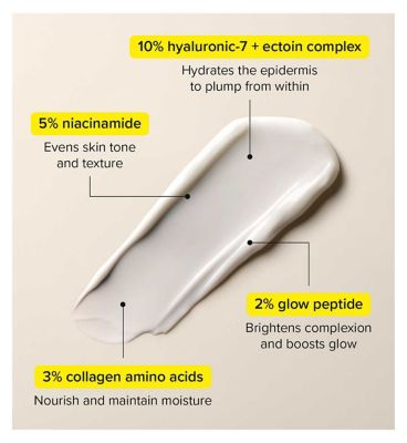 Skin + Me Hydration + Glow Serum, for Dry to Normal Skin, with Hyaluronic-7 and Collagen Amino Acid 12ml