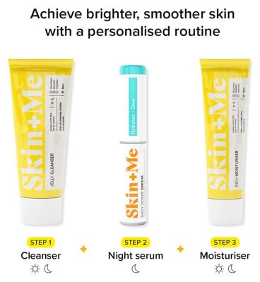 Skin + Me Hydration + Glow Serum, for Dry to Normal Skin, with Hyaluronic-7 and Collagen Amino Acid 12ml