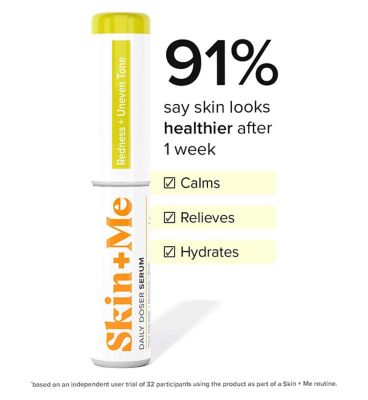 Skin + Me Redness + Uneven Tone Serum, for Sensitive Skin, with Azelaic Acid and Annona Extract 12ml